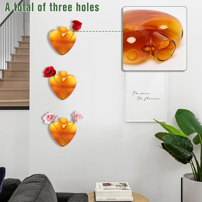 Wall Hanging Planter Propagation Station for Indoor Plants Glass Vase Air Plant Holder for Bathroom Living Room