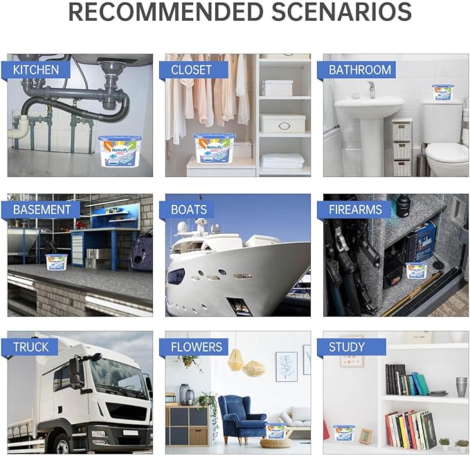 NATRUTH Fresh Linen Moisture Absorber（6 Pack）12.5 Oz,Humidity Absorber Attracts Extra Moisture from Your Bathroom, Closet, Kitchen & Study, Dehumidifier for Closet