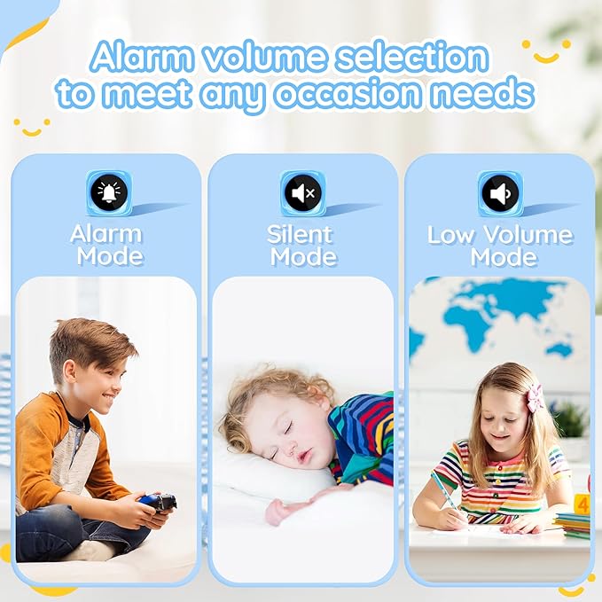 60-Minute Visual Timer for Kids Digital Visual Countdown Timer for Kids Toddler for School Classroom, Time Management Tool with Silent Operation, Blue & White