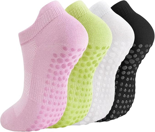 Breslatte Grip Socks Pilates Socks with Grips for Women Non Slip Grippers Womens