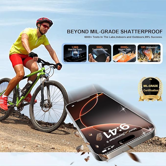 OneFish Women Fashion Privacy Screen Protector for iPhone 14 Plus [6.7 inch]+ Camera Lens Protector, Sparkling Diamond Bling Edge 9H Tempered High-Definition Glass