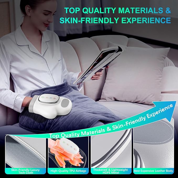Professional Hand Massager with Heat Compression Therapy, 3 Massage 4 Temperatures 5 Compression Pain Relief Glove, Arthritis & Wrist Carpal Tunnel Neuropathy Circulation, Gifts for Women/Men