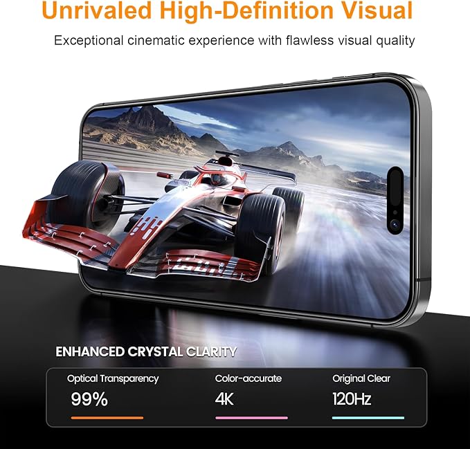 OneFish Privacy Screen Protector for iPhone 16, Full Edge Coverage 6.1",Scratch Resistant, Bubble Free, Easy Installation, Auto Dust-Elimination, 2 Pack