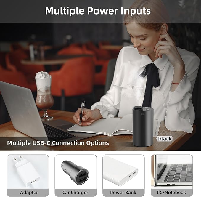 Waterless Essential Oil Diffuser Aromatherapy Scent Diffusers for Home Large Room, Bedroom, Car, Office, Desk, Battery Operated Mini Portable Air Freshener, 3 Countdown Timers & 3 Mist Levels, Green