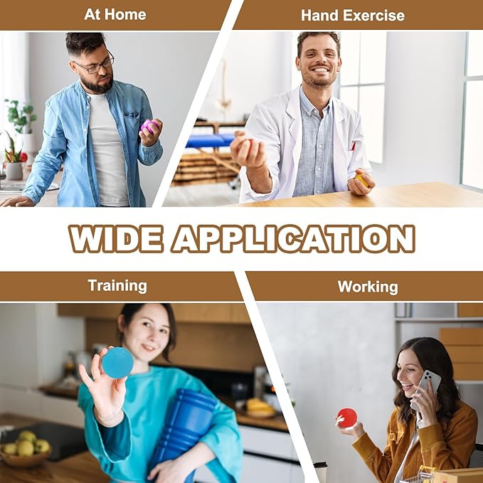 PATIKIL Hand Exercise Ball, Squeeze Ball Stress Ball for Adults Grip Strengthening Occupational Equipment