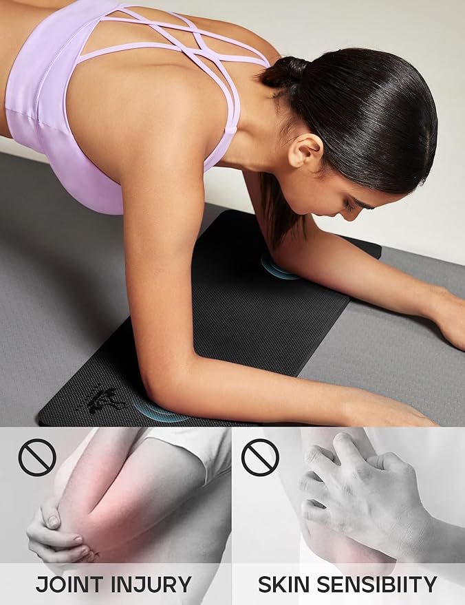 Yoga Knee Pads Cushion Non-Slip Knee Mat by Heathyoga, Knee Pad for Gardening Yard Work, Yoga Knee Pad Cushion for Yoga and Floor Exercises Yoga Mat Accessory 26"x10"x0.5"