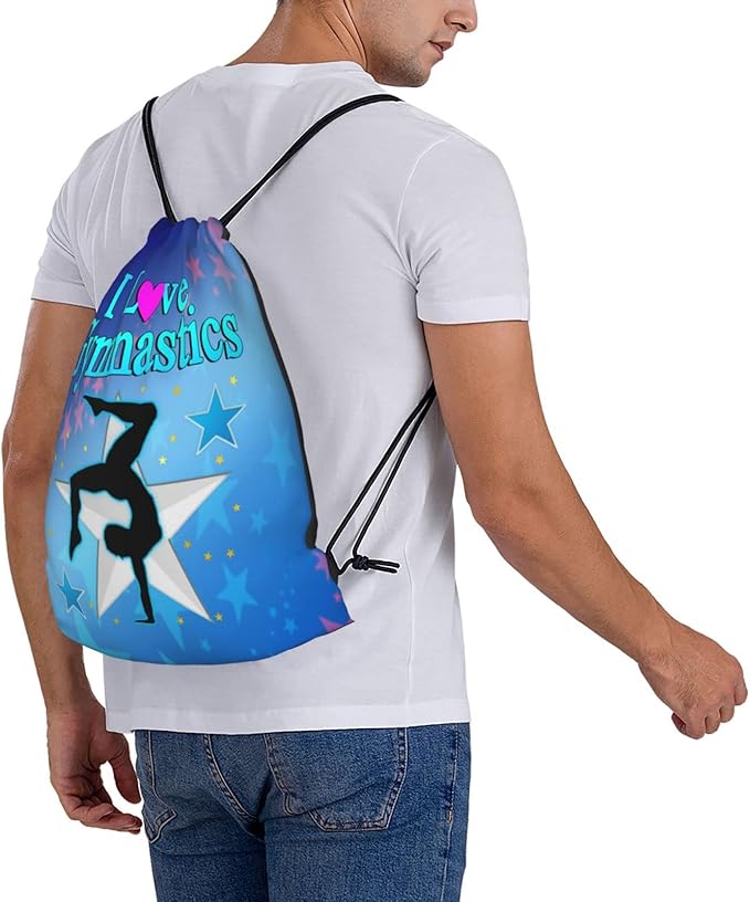 Gymnastics Drawstring Backpack Gym String Bag Drawstring Sackpack Sport For Womens Mens