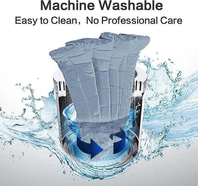 EASELAND Full Size Mattress Pad Pillow Top Mattress Cover Quilted Fitted Mattress Protector 8-21" Deep Pocket Cooling Mattress Topper (54x75 Inches, Dusty Blue)