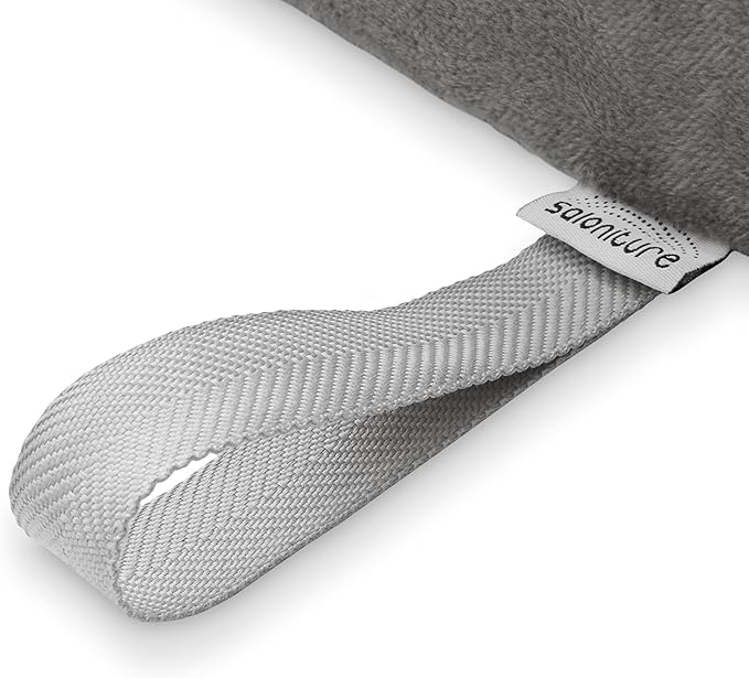 Saloniture Half Round Neck Massage Table Bolster Pillow Pad - 13 x 6 x 3 Inch - Gray Velour