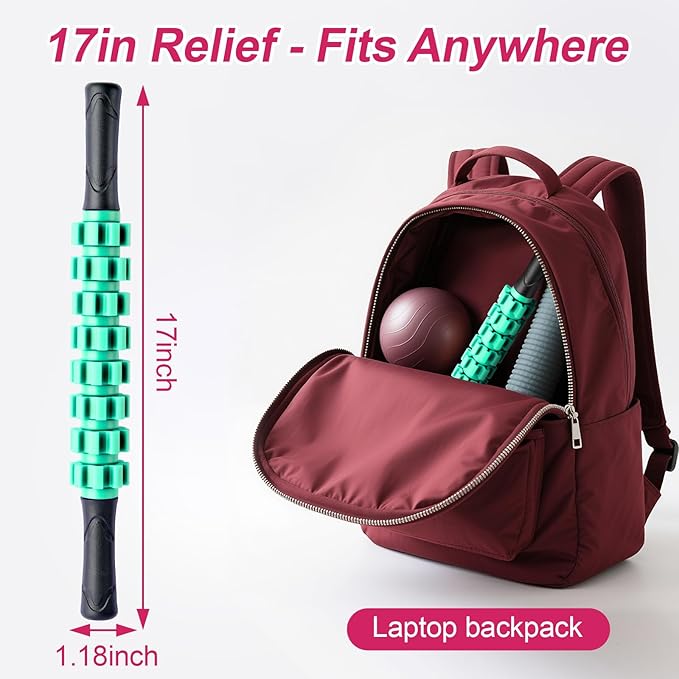 Muscle Roller Stick, Muscle Roller, Liposuction Massage Roller for Lymphatic Drainage, Massager Stick for Relief Muscle Soreness, Trigger Points, Help Exercise Runner Legs, Back Recovery