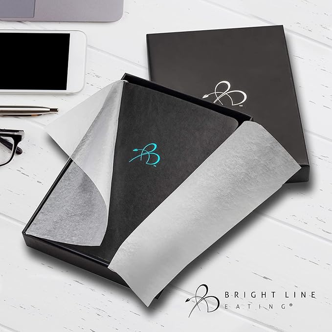 Bright Line Eating Daily Gratitude Journal for Women & Men – 5 Minute Gratitude Journal Book to Grow Happiness & Mindfulness - Premium Soft Vegan Leather Journal – Undated 1 Year 5 Minute Journal (Berry)