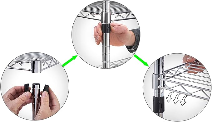 14" Deep x 48" Wide x 34" Height Wire Shelving Kit | 2-Tier | NSF Commercial Storage Rack Unit