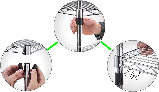 14" Deep x 30" Wide x 74" Height Wire Shelving Kit | 6-Tier | NSF Commercial Storage Rack Unit