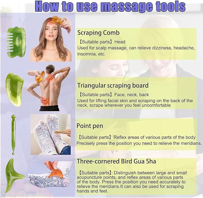 Foot Massage Reflexology Socks Set,Professional Reflexology Socks with Tools with 4 Trigger Point Massage Tool,Relieve Tired Acupressure Socks for Men and Women(Men/Women)