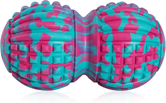 Deep Tissue Massage Lacrosse Ball for Exercise & Recovery - 7.8Inch Peanut Roller-SGS Certification-Targets Back, Shoulder, Neck - Relieves Muscle Knots, Pressure Point Therapy-Myofascial Release Ball