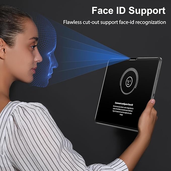 SPARIN 2 Pack Screen Protector for iPad Pro 11 inch M5 2025/M4 2024 (6th/5th Generation), 9H Hardness Tempered Glass with Easy Application Tray, Face ID & Apple Pencil Compatible and Case Friendly