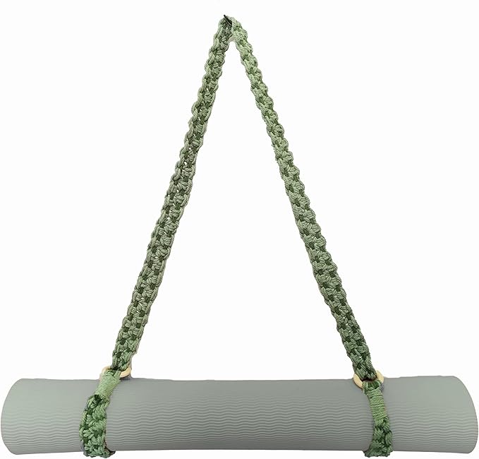 kiido Macrame Yoga Mat Carrying Strap [MAT NOT Included], Hand Woven Multi-use Strap/Carrier for Your Yoga Mat, Exercise Mat