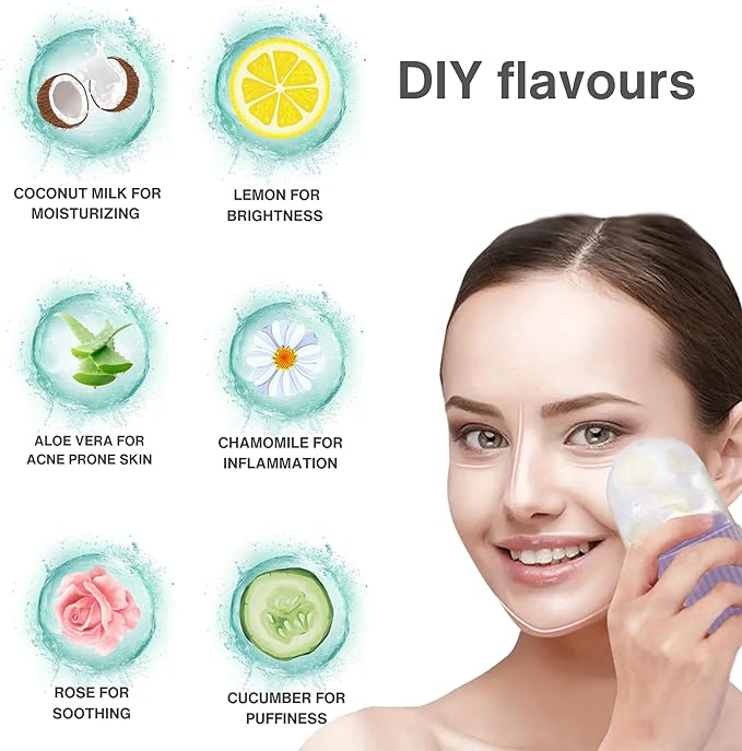 CrafTreat Ice Roller for Face, Eyes & Neck – Reusable Silicone Ice Mold for De-Puffing, Skin Care & Facial Massage (Pink)