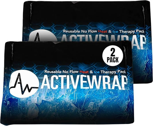 Activewrap Reusable Ice Packs for Injuries - Hot and Cold Gel Compress for Injury Recovery and Pain Relief, Soft, Flexible, Leakproof Pad for Back, Knee, Hip, & Shoulder - Large (7X 10 inches)