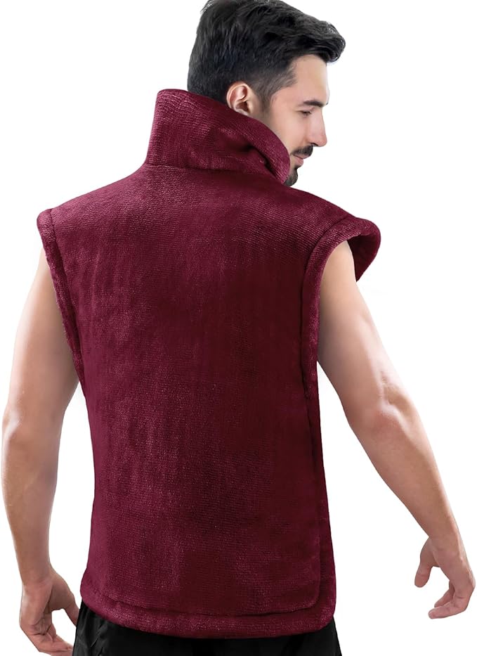 RENPHO Heating Pad for Neck and Shoulders and Back, Christmas Gifts for Women Men, Electric Heated Pad for Back Pain Relief, Hsa Store Eligible Items, FSA Eligible, ETL Safety Certified, 21"x23" Red