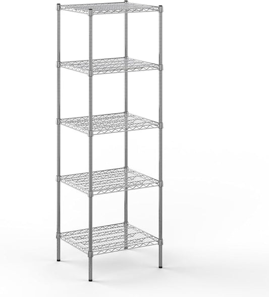 21" Deep x 24" Wide x 74" Height Wire Shelving Kit | 5-Tier | NSF Commercial Storage Rack Unit