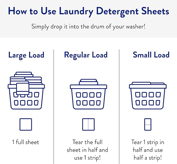 The Clean People Laundry Detergent Sheets - Laundry Soap - Ultra Concentrated, Recyclable Packaging, Stain Fighting - Sweet Petals & Vanilla, 32 Pack