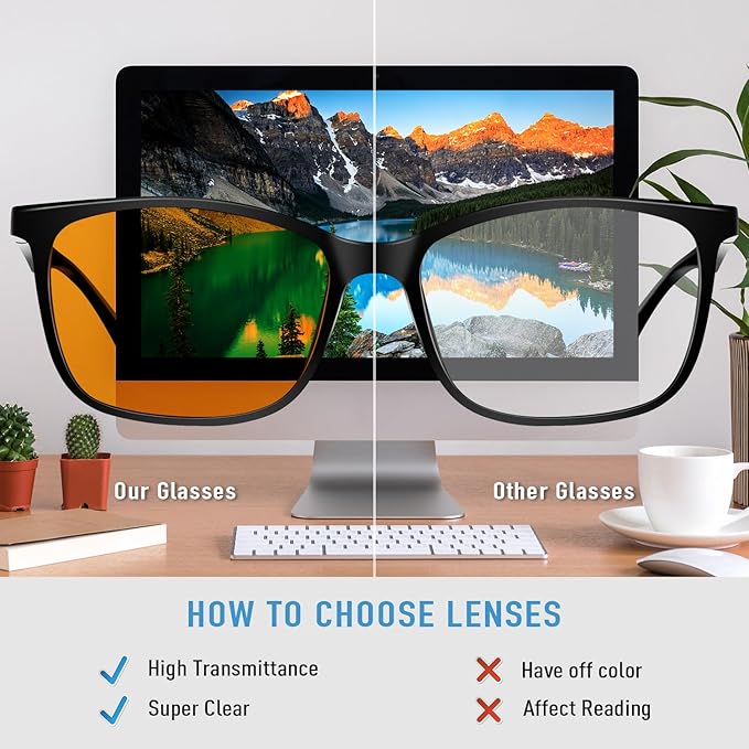 Okany Blue Light Blocking Glasses Gaming Computer Glasses Powerful Professional Screen Filter