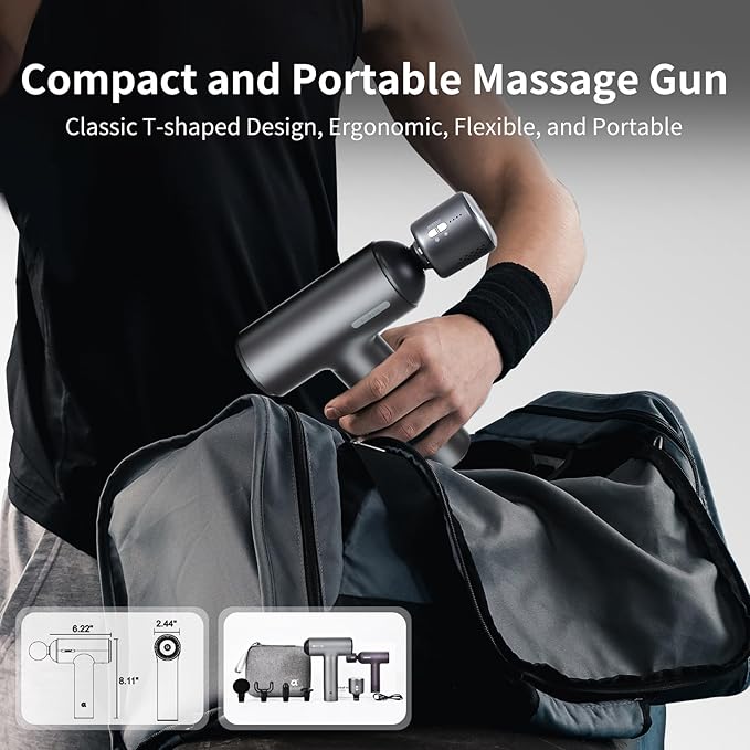 arboleaf Thermacool Massage Gun with Heat and Cold, 6 Speeds Muscle Massage Gun Deep Tissue with Case, Powerful Percussion Massager for Home Gym Office Muscle Back Pain Relief, Gift