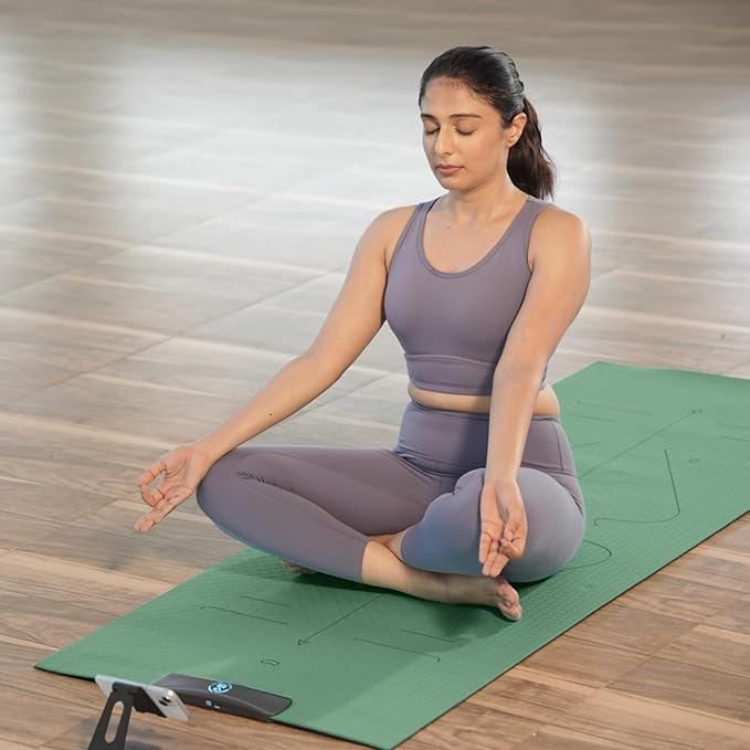 Smart Mat Gen3 - Dark Grey| AI Powered Yoga Mats For Home Workout | Lightweight Yoga Mats of 6mm | Real Time Tracking Exercise Mats For Men & Women