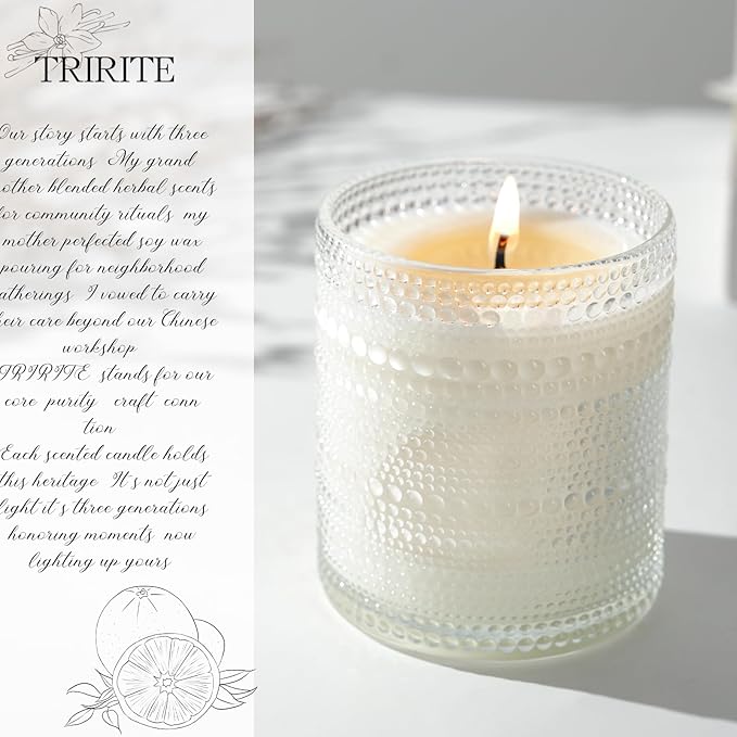 Vanilla Cupcake Scented Candles, Natural Soy Vanilla Candles for Home Scented, Aromatherapy Candles in Glass Over 60 Hours Burn Time Ideal for Gifting