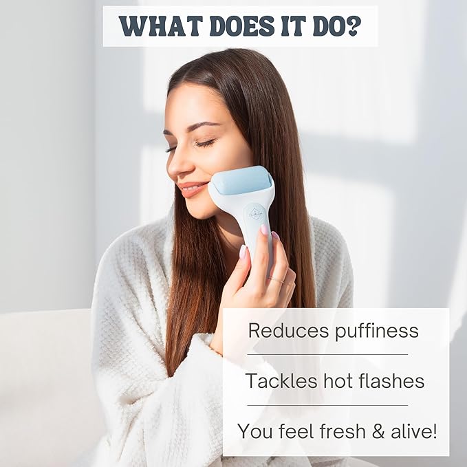 Eli with Love Ice Roller for Face Premium Facial Ice Roller with Carry Case and 2X Rollers for Long Lasting Cold - Eye Roller for Puffy Eyes & Cold Massage for Migraines