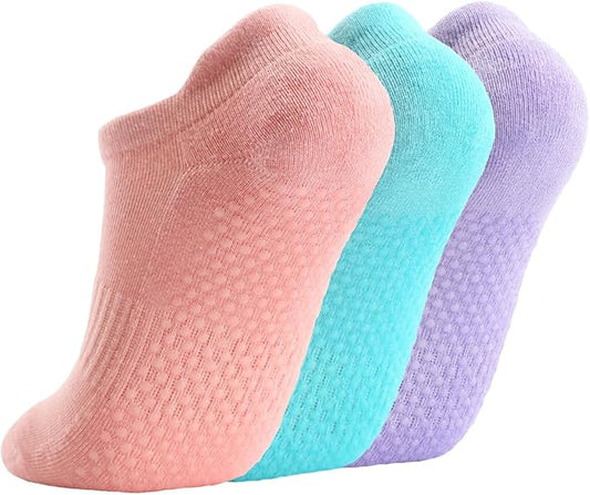 Breslatte Grip Socks Pilates Socks with Grips for Women Non Slip Grippers Womens
