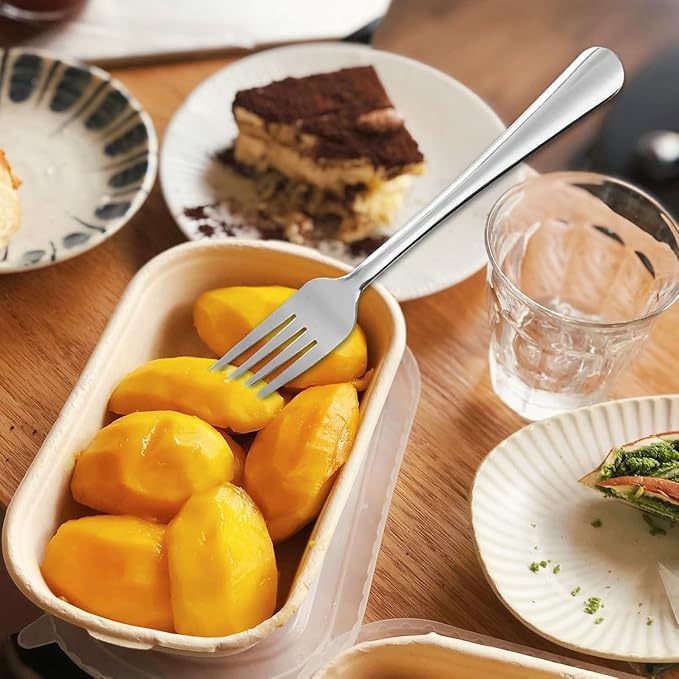 60 PCS Dinner Fork Set - Stainless Steel Silverware Fork 7.1 Inch with Dishwasher Safe Flatware Forks for 60,Table Forks for Home,Kitchen or Restaurant