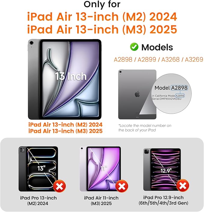 PandaShield 2-Pack Screen Protector for iPad Air M3/M2 [13 inch] 7th/6th Gen.(2025/2024),9H+ Tempered Glass with Easy-Install box,Apple Pencil Compatible,Bubble Free, Face ID Compatible,HD Clarity