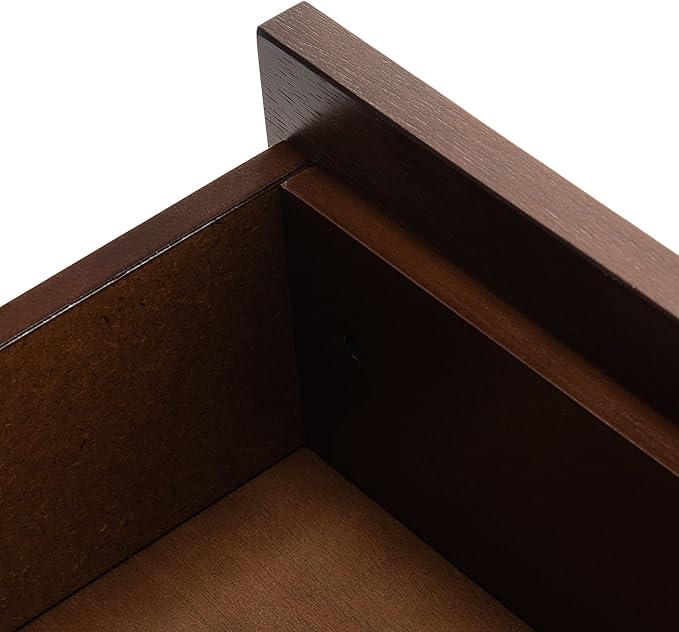 SAFAVIEH Genevieve TV Stand for up to 65" Flatscreen – Black & Walnut Brown Finish, Mid-Century Modern Storage Cabinet, Entertainment Media Console (MED5000F)