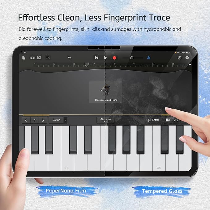 MOBDIK 2 Pack Paperfeel Screen Protector Compatible with iPad Pro 11 M5 2025 / M4 2024 New Version Crafted for Natural Writing, Less Reflection, Nib Friendly, with Easy Installation Kit