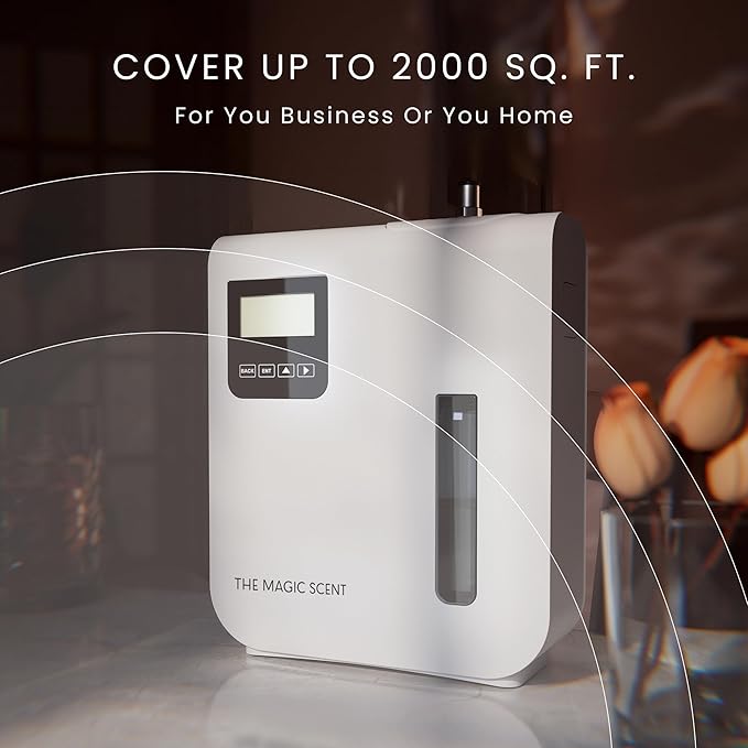 Diffuser, Scent Air Machine for Home & Hotels, HVAC or Portable Nebulizing Diffuser - Large Room Waterless Aroma Machine - Aroma Oil Included