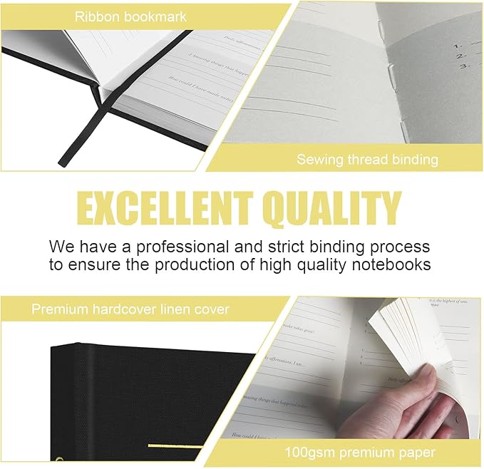 Gratitude Journal, Gratitude Journal for Women and Men, With Positive & Grateful Prompts for More Happiness, Positivity, Affirmation, Productivity, Mindfulness & Self Care