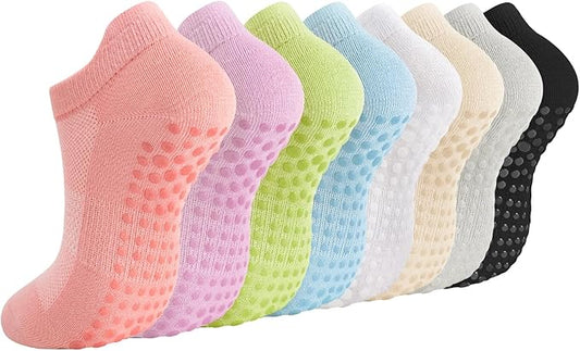 Breslatte Grip Socks Pilates Socks with Grips for Women Non Slip Grippers Womens