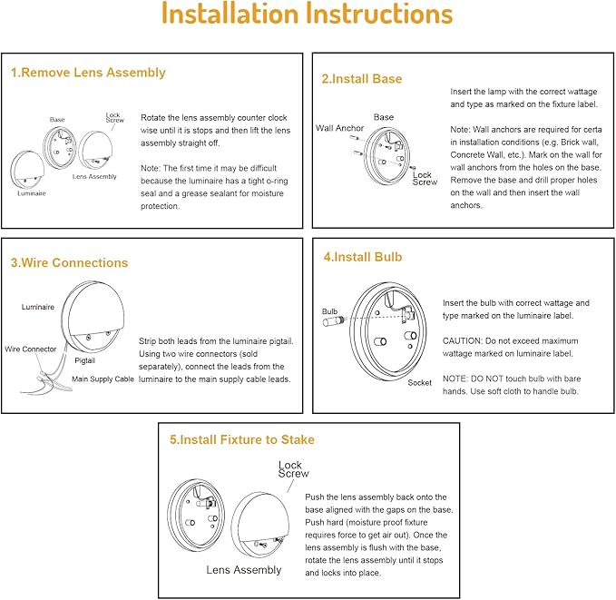 2W LED Deck Lighting Low Voltage Deck Lights Landscape Lighting Landscape Lights Outdoor Replaceable G4 LED Bulb 3000K Aluminum housing for Stair,Pathway,Walkway,Deck, Step,Yard Bronze, Pack of 10