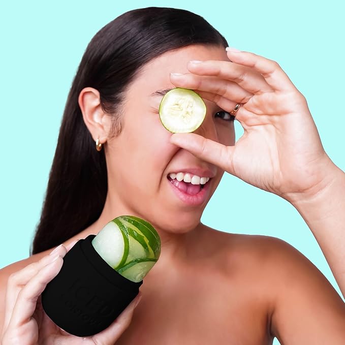 Ice Roller for Face, Face Iced Roller, Cold Therapy for Injuries, Ice Mold for Face Massager, face Roller, Skin Care Remove Fine Lines Shrink Pores Reduce Acne (White)