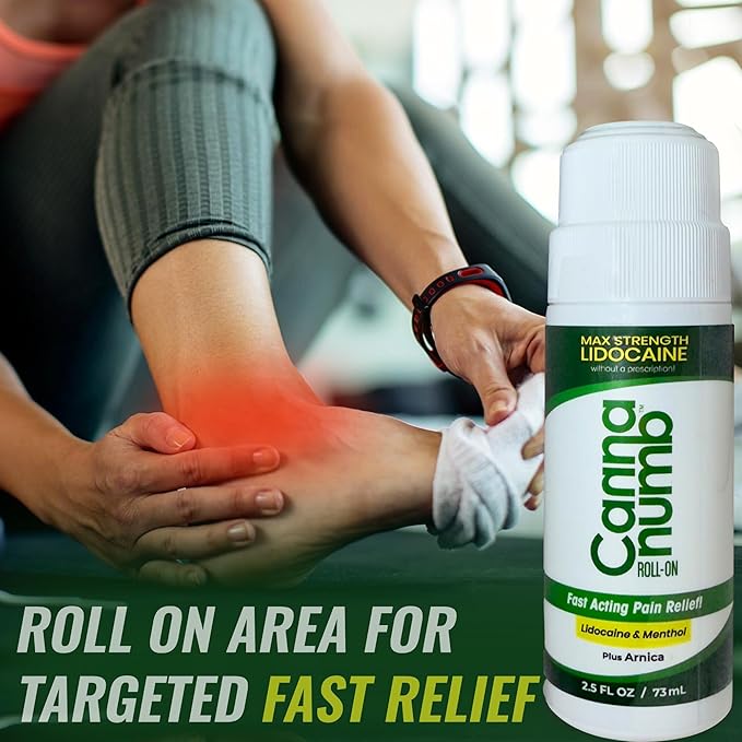 Hemp Oil Pain Relief Roll-On with Lidocaine | Fast Acting Pain Relief with Arnica + Boswellia + Menthol - Ideal for Arthritis, Sciatica, Strained Muscles, Joints, Backache & Bruises, 2.5oz