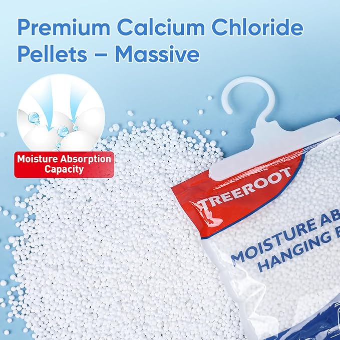 15 Pack Moisture Absorbers for Closet, 16OZ Hanging Closet Dehumidifier Bags, Hanging Humidity Absorber in Wardrobes, Kitchens and Bathrooms, Fragrance Free Portable Moisture bags