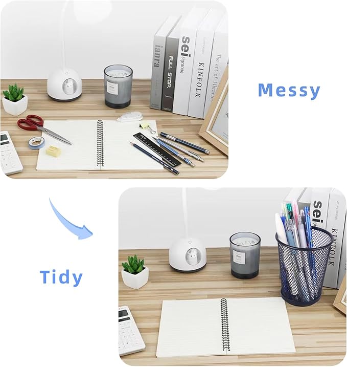 4 Packs Pen Holders, Mesh Pencil Holder Metal Pen Cup Black for Desk, Multifunctional Organizer for Office School Home Makeup Brush，Pencil Cup for Pen