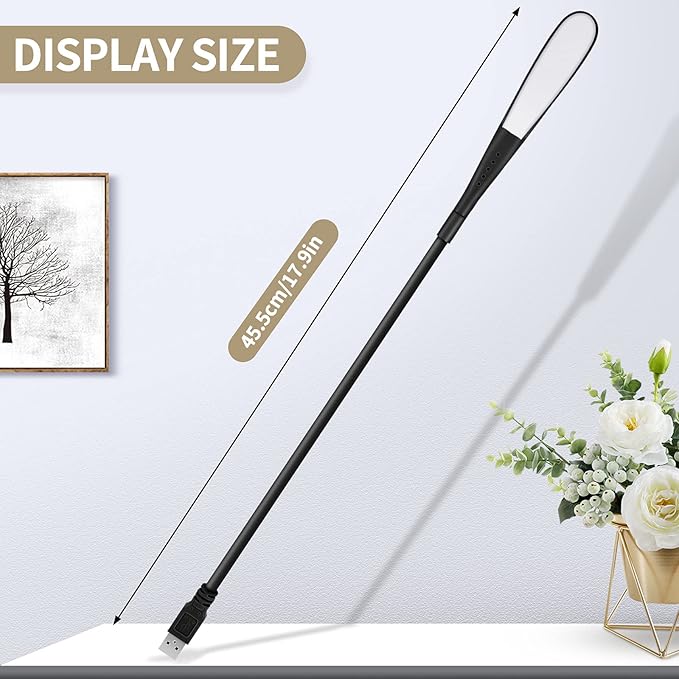 Zonon 4 Pcs Temperature LED USB Laptop Light with LEDs Beads, Touch Switch and Flexible Bendable for Keyboard Notebook Laptop, Desktop, PC and Computer (14 LEDs Beads)