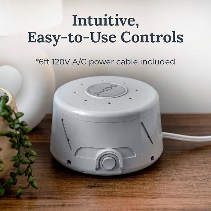 Yogasleep Dohm Classic (Gray) The Original White Noise Machine, Soothing Natural Sound from A Real Fan, Noise Cancelling for Office Privacy, Travel & Meditation, Sleep Therapy for Adults & Baby