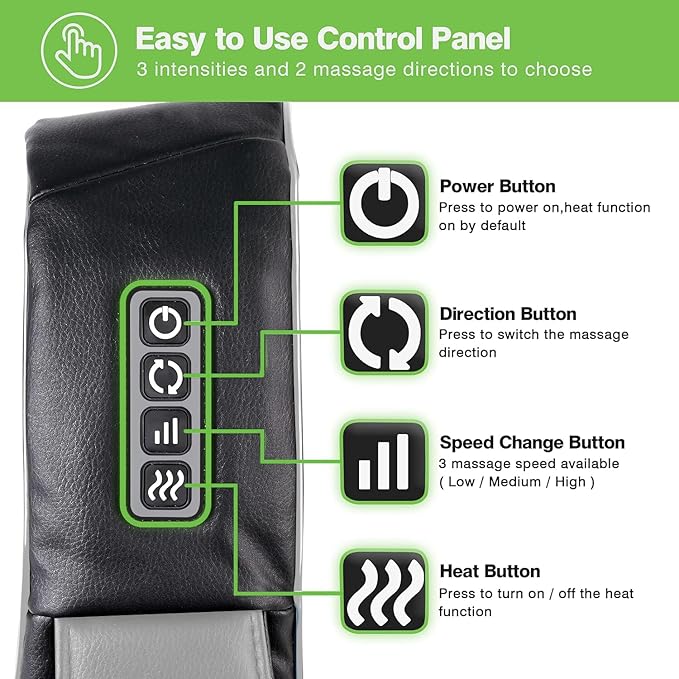 cotsoco Neck Massager, Shiatsu Neck and Back Massager with Heat for Pain Relief, Deep Tissue 3D Kneading Massage Pillow, Relaxation Gifts for Men and Women, Gifts for Dad, Elderly,Wife（Gray）