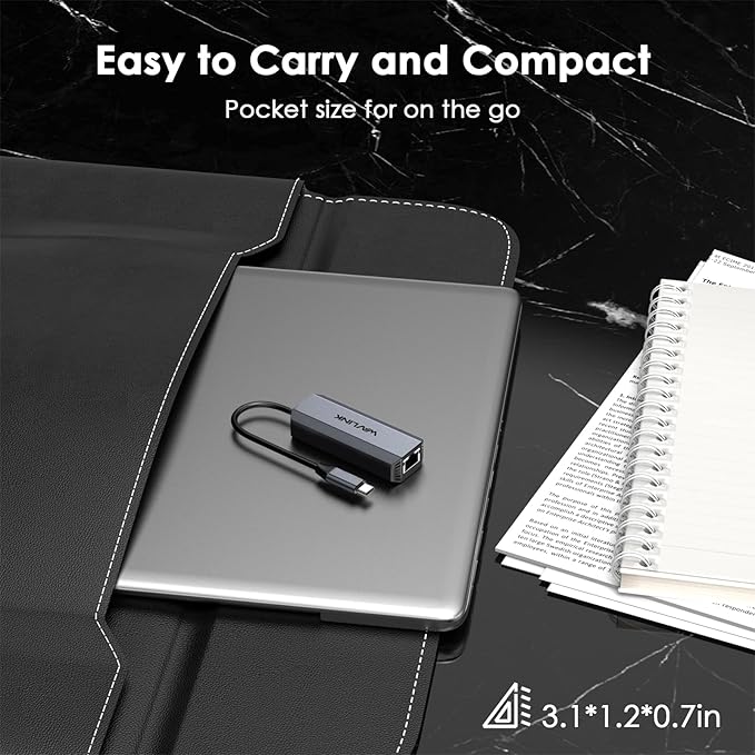 WAVLINK 5Gbps USB C to Ethernet Adapter, USB Type-C to RJ45 Gigabit LAN Ethernet Network Adapter for Windows, Mac OS, iPad OS and More