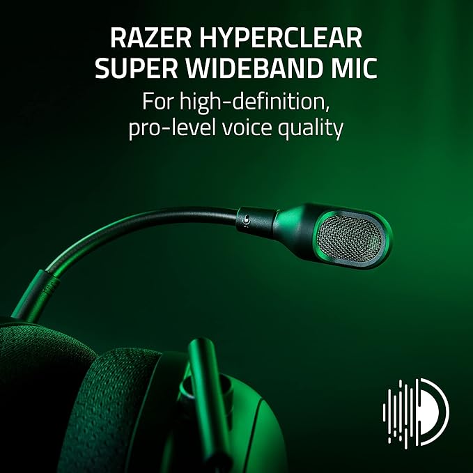 Razer BlackShark V2 Pro Wireless Gaming Headset: Super Wideband Mic - Pro Tuned FPS Profiles - 50mm Drivers - Plush Noise Isolating Earcups - 70 Hr Battery - Bluetooth - for PC, PS5, Switch 2 - Black