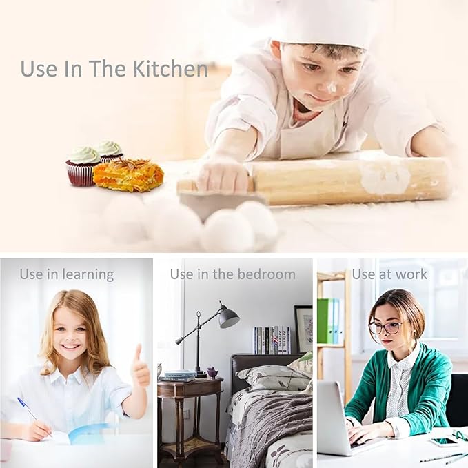 Rotating Pomodoro Timer, 5/25/15/45 Mins Preset, Desk Cube Countdown Flip Productivity Timer for ADHD, Time Management, Classroom, Workout, Kitchen, Cooking, Study, White